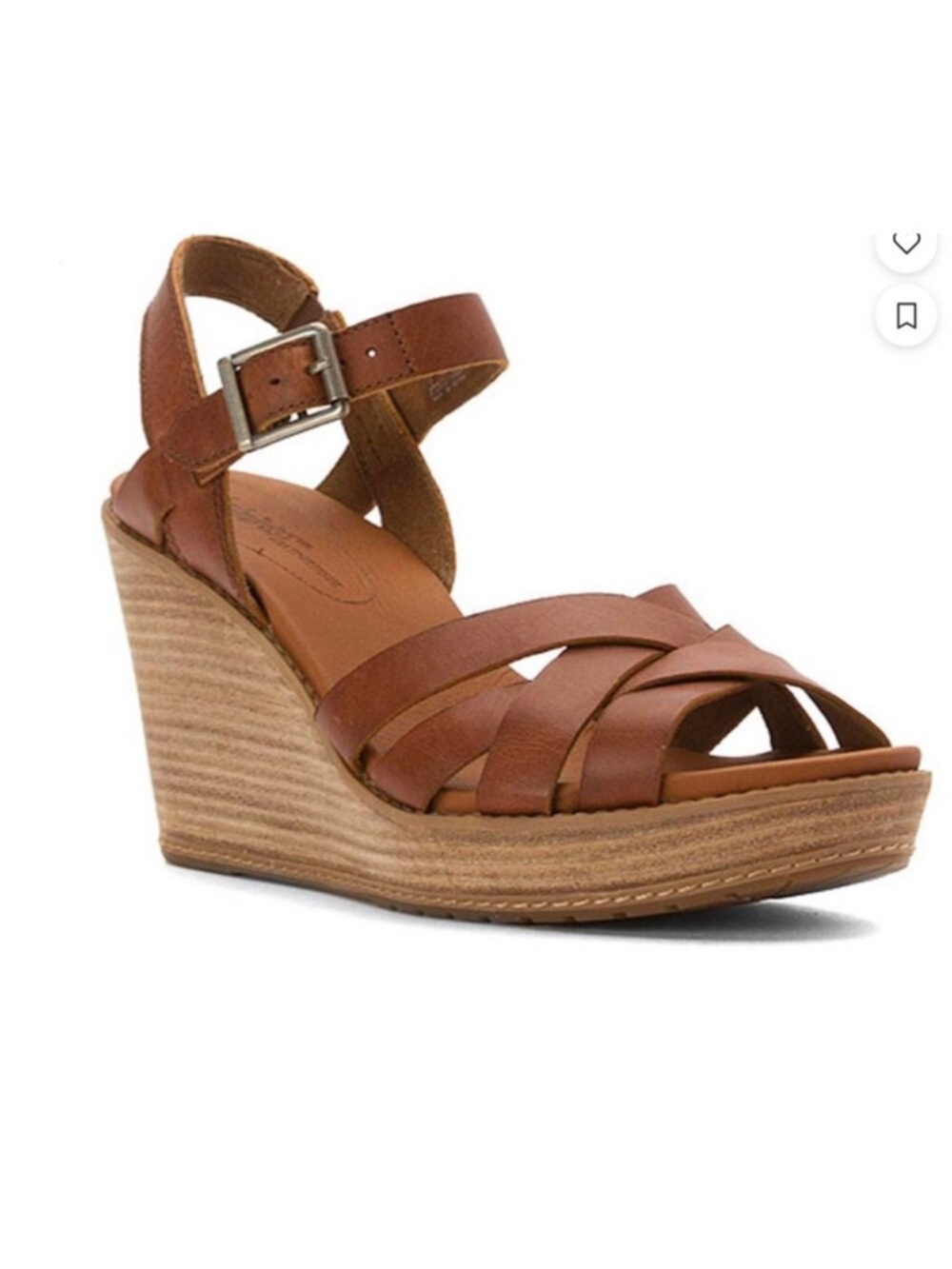 Timberland Women's Leather Wedge Espadrille Sandals